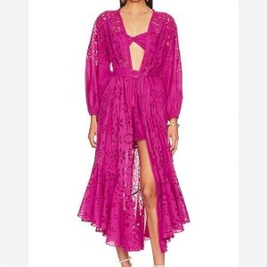 Rococo Sand Vibrant Pink High Low Dress